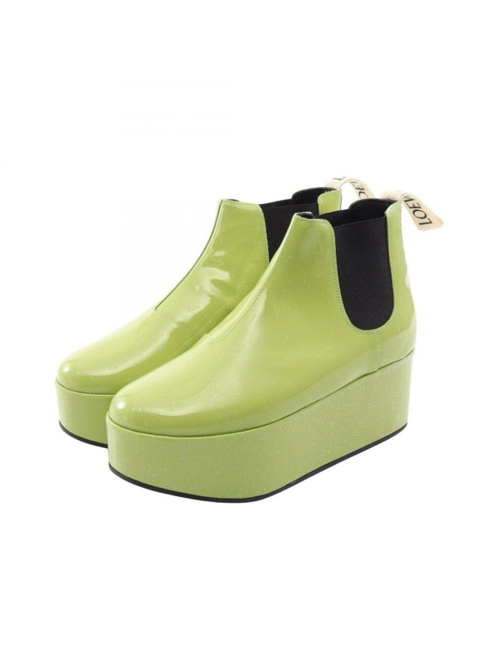 Loewe Boots Platform Chelsea Thick Sole Patent Leather
